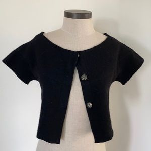 Alessandro Dell Acqua Wool Cropped Bolero Style Top. Size 42.